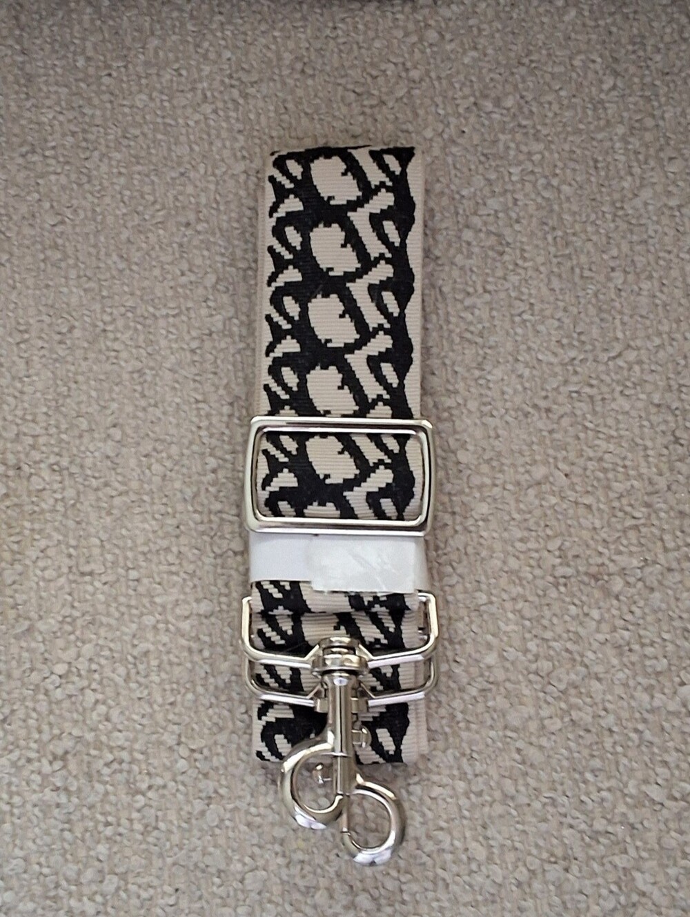 Purse Strap Replacement Crossbody Handbag Wide Adjustable Black/Cream NWT